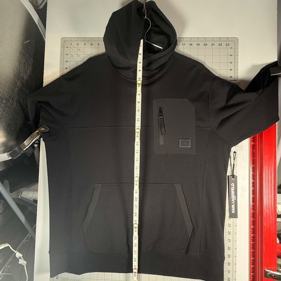KARL LAGERFELD® PARIS  |  BLACK HOODED SWEATER  |  NEW w/ TAGS  |  MEN-L  | - Picture 8 of 16